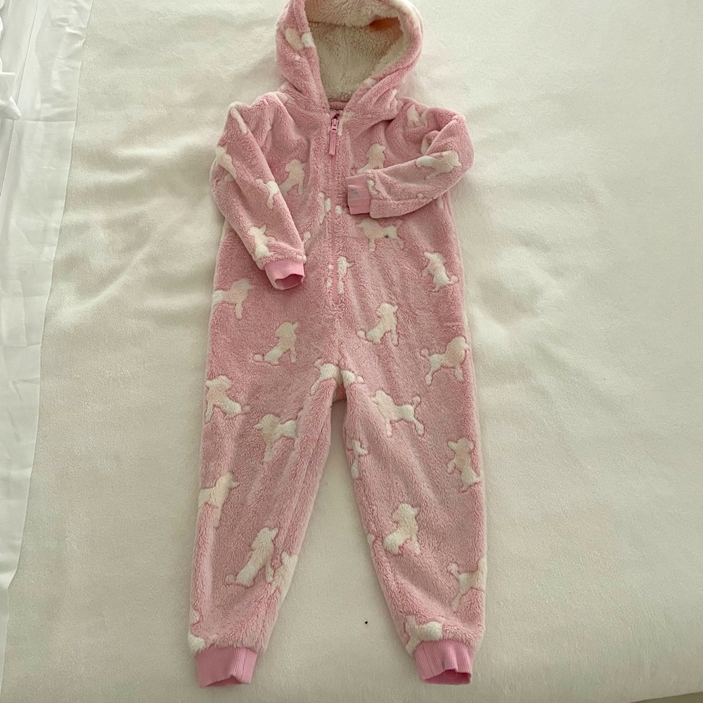 Fluffy onesie with hood